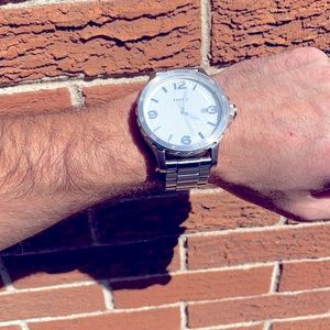 Nate Chronograph Stainless Steel Watch (Silver)